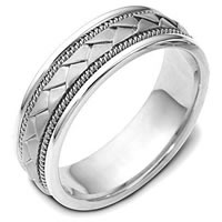 Item # 110021PP - Platinum hand made Wedding Ring 