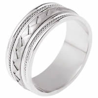 Platinum hand made Wedding Ring