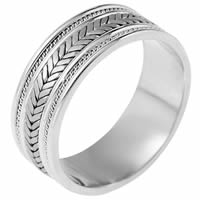 Platinum hand made Wedding Band