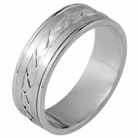 Platinum Hand Made Wedding Band
