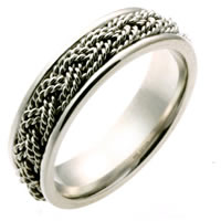 Platinum hand made Wedding Band 