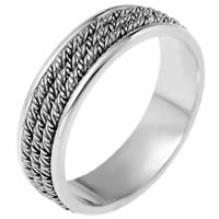 Platinum hand made Wedding Band 