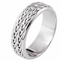 Platinum hand made Wedding Band 