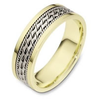 Item # 110231 - Wedding Band Gold Twisted wire Comfort Fit