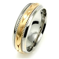 18K Two-Tone Gold Wedding Ring