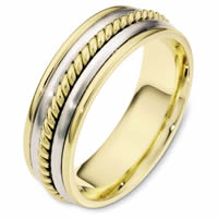 Item # 110311 - Two-Tone Gold Comfort Fit Wedding Band