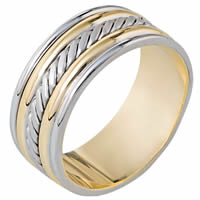 Item # 110331E - Two-Tone Gold Comfort Fit  Wedding Band