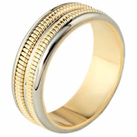 Item # 110351 - Two-Tone Gold Comfort Fit Wedding Band