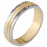 18 K White Gold 5.5 mm Wide Wedding Band