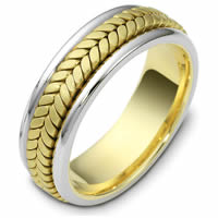 Item # 110391E - Wedding Band Two-Tone Gold Comfort Fit