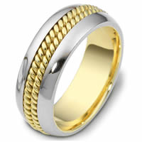 Item # 110411 - Two-Tone Gold Comfort Fit Wedding Ring