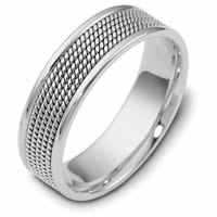 Item # 110481WE - 18K White Gold Comfort Fit 7mm Handmade Wedding Ring