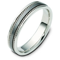 Titanium and White Gold Wedding Band