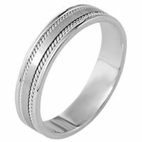 Item # 110501WE - 18K White Gold Comfort Fit 5mm Band