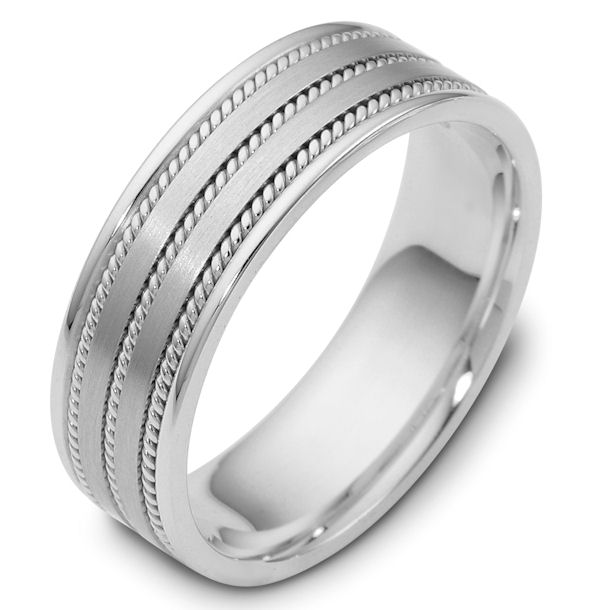 Platinum 7mm Handmade Comfort Fit Wedding Band Platinum 7mm Handmade Comfort Fit Wedding Band