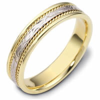 Item # 110561 - Two-Tone Gold Comfort Fit 5mm Wedding Band