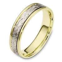 Item # 110581E - 18K Two-Tone Gold Comfort Fit 5mm Wedding Band