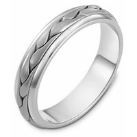 Palladium Hand Made  Wedding Band