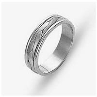 Platinum hand made Wedding Band