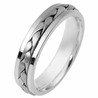 Platinum hand made Wedding Band