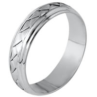 Platinum hand made Wedding Band