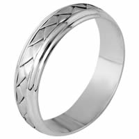 Platinum hand made Wedding Band