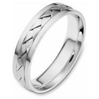 Platinum hand made Wedding Band