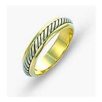 Item # 110851 - Two-Tone Gold Comfort Fit Wedding Band
