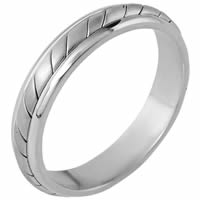 18K White Gold Comfort Fit, 4.5mm Wide Wedding Band
