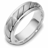 18K White Gold Comfort Fit, 5.5mm Wide Wedding Band