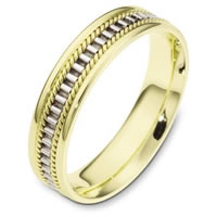 18K Gold White Comfort Fit, 5.0mm Wide Wedding Band
