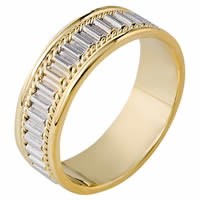 Item # 111041E - 18K Gold Comfort Fit, 7.0mm Wide Wedding Band