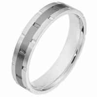 Titanium-Gold Comfort Fit, 5.0mm Wide Wedding Band
