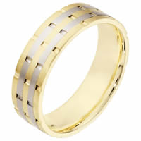18K Gold Comfort Fit, 6.5mm Wide Wedding Band