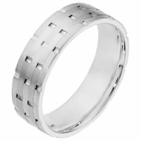 Platinum Comfort Fit, 6.5mm Wide Wedding Band