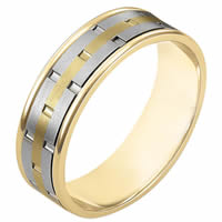 18K Gold Comfort Fit, 6.5mm Wide Wedding Band