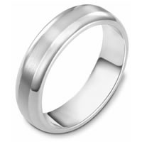 14K White Gold Comfort Fit, 5.5mm Wide Wedding Band