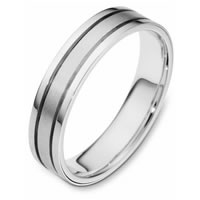 18K White Gold Comfort Fit, 4.5mm Wide Wedding Ring