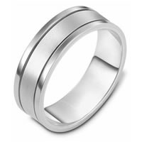 Platinum hand made Comfort Fit, 7.0mm Wide Wedding Band