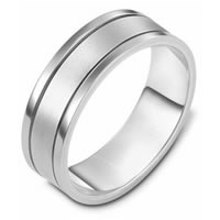 Item # 111471WE - White Gold Comfort Fit, 7.0mm Wide Wedding Band
