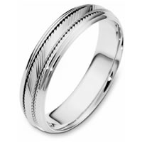 18K White Gold Comfort Fit, 5.5mm Wide Wedding Band