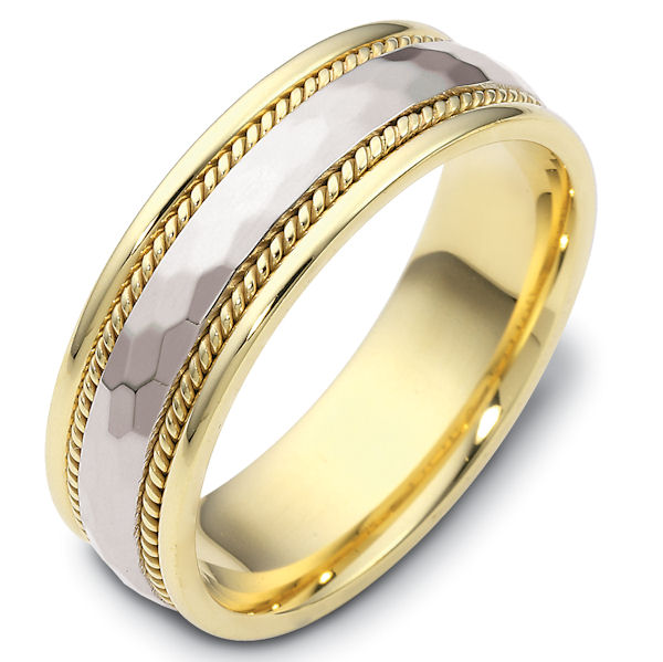 111681PE PlatinumGold Comfort Fit, 7.5mm Wide Wedding Band