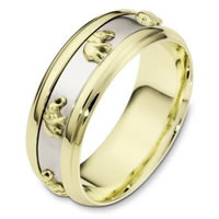 14K Two Tone Band.