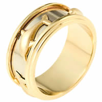 14K Two-Tone Wedding Band.