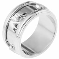 18K White Gold Wedding Band.