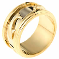 14K Two-tone Gold Wedding Band.