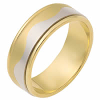 Item # 112081E - 18 kt Gold Wedding Ring Forever Together