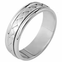 Platinum Hand Made Wedding Band