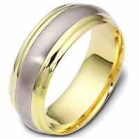 18K Two-Tone Gold Classic 7.5mm Wedding Band