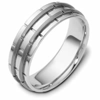 Titanium-Gold Hand MadeTwo-Tone 6.5mm Wide, Wedding Ring